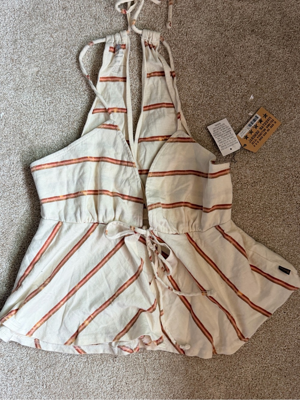 NWT Tillys halter tie front shirt